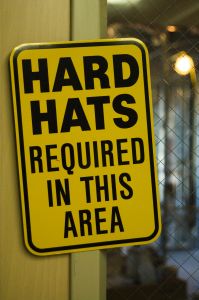 experience rating modification for worker's compensation picture of hard hat warning sign