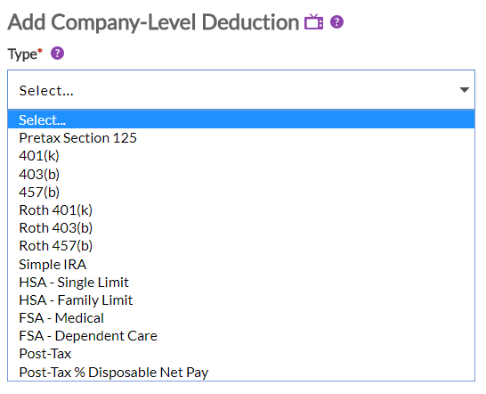 Payroll Deduction Chart