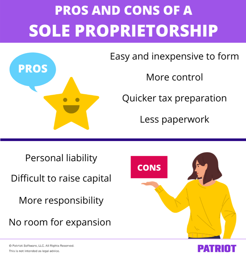 pros and cons of sole proprietorship