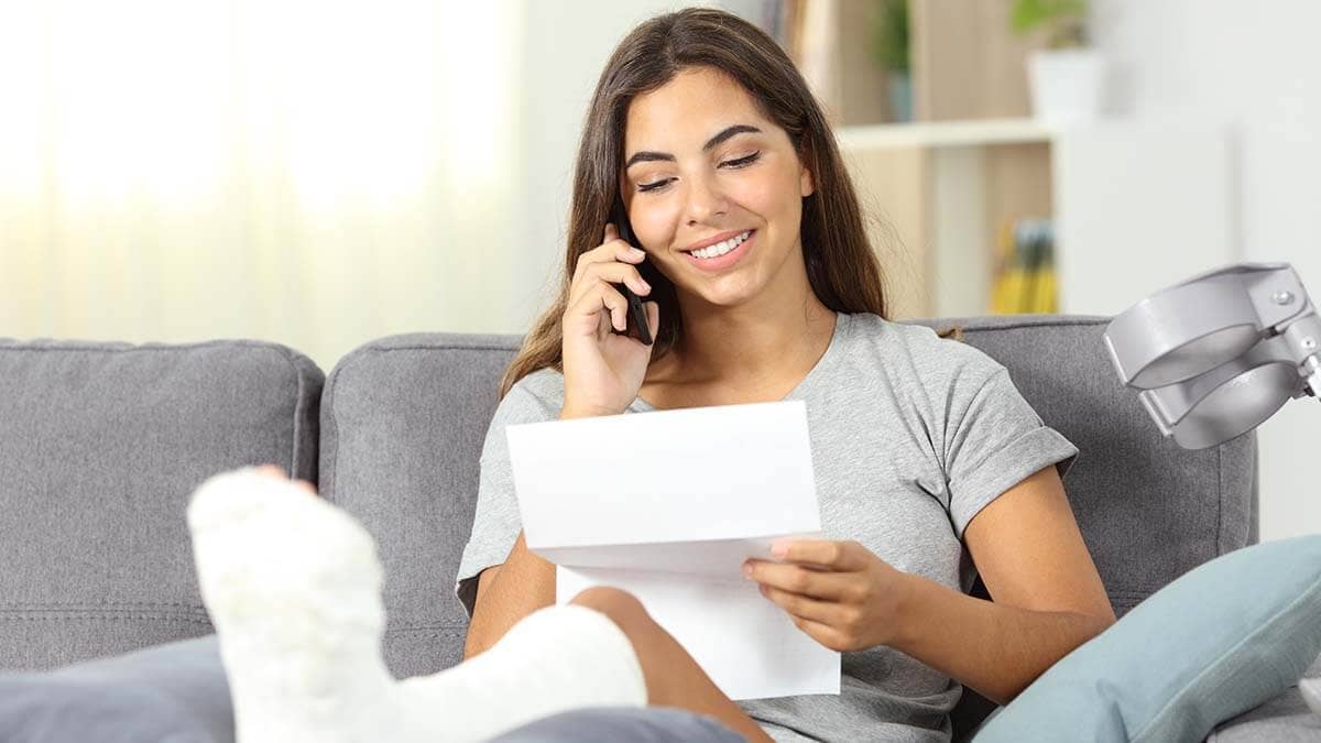 Injured employee receiving state disability insurance check.