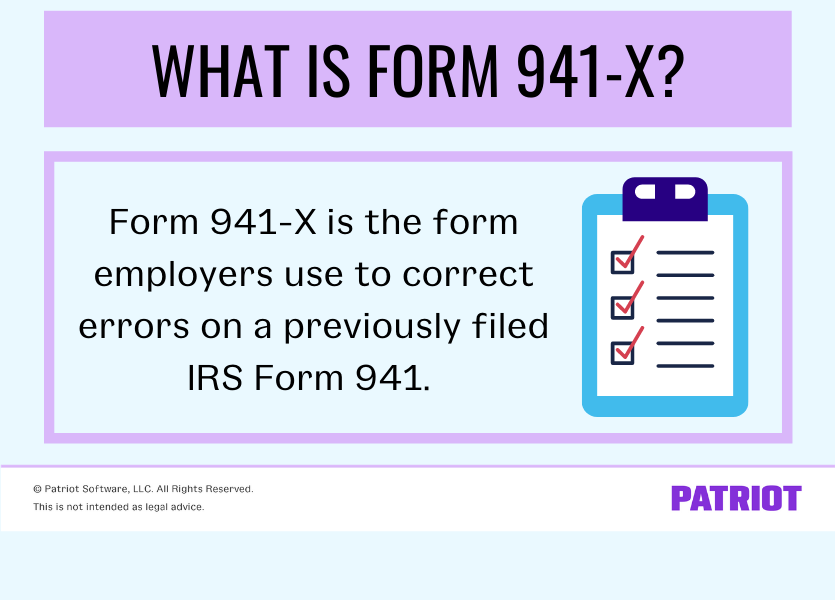 what is form 941-x