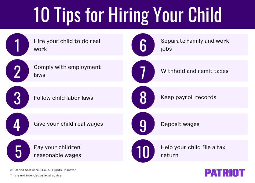 Hiring your child: 10 tips