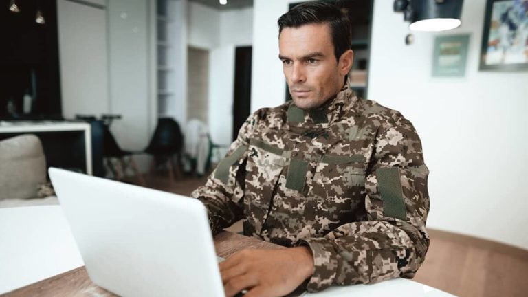 Man in military uniform.