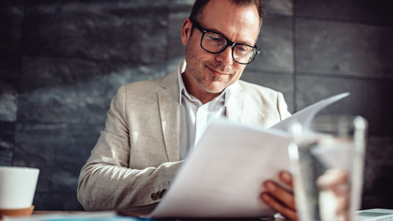 Man looking at ways to fund his small business.
