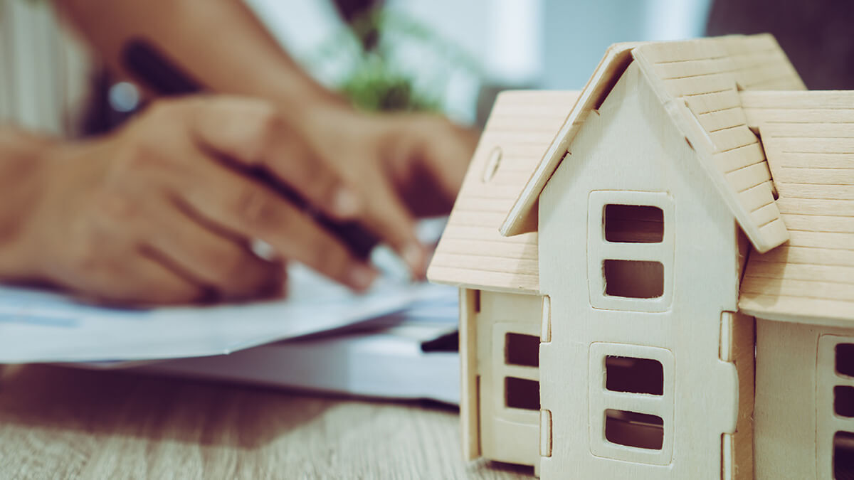 Small home on a desk.
