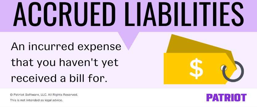 definition of accrued liabilities with a price tag graphic