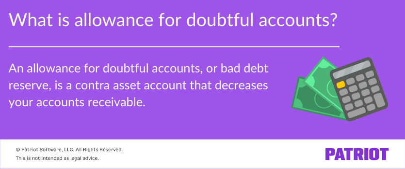 definition of allowance for doubtful accounts or bad debt reserve