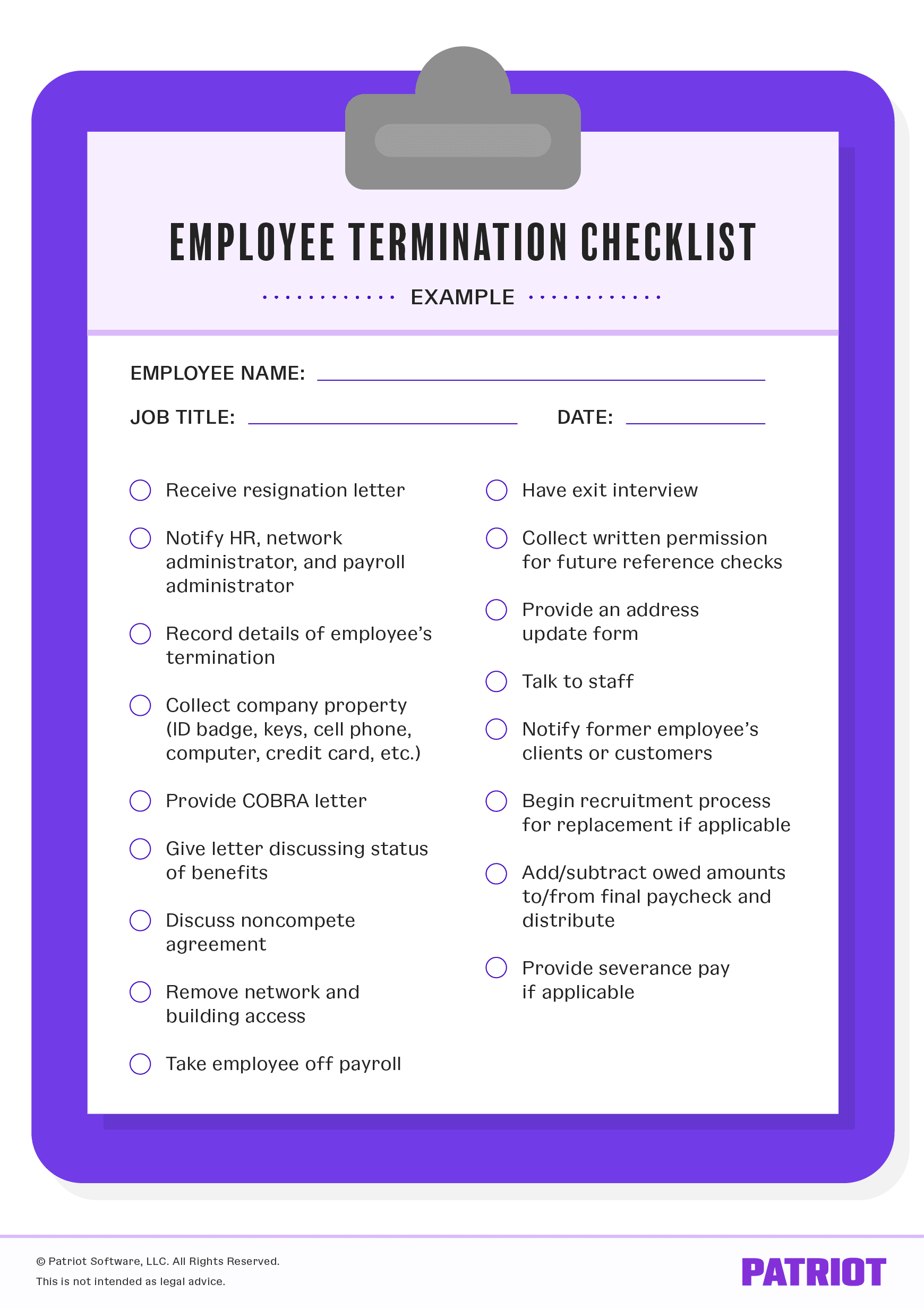 Employee Termination Checklist How To Stay Compliant Professional 