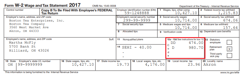 W-2 Box and Label Guidance for Deductions