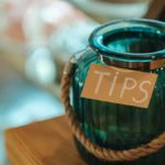 Green tip jar.