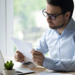 Man reviewing an IRS notice.