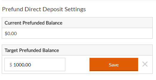 using prefunded direct deposit banking information for direct deposit