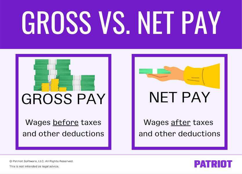 difference between gross vs. net pay