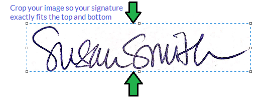 Signature format example