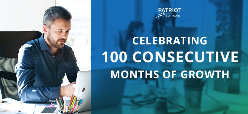 100 consecutive months of growth