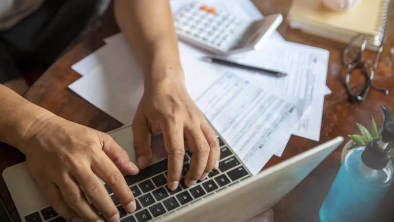 Employer conducting a small business payroll audit.