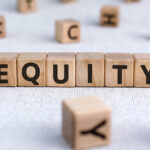 "Equity" spelled out with blocks.