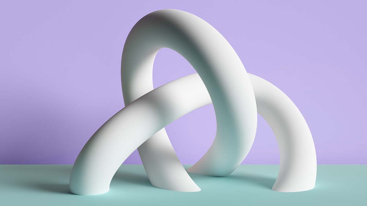 Porcelain looped together.