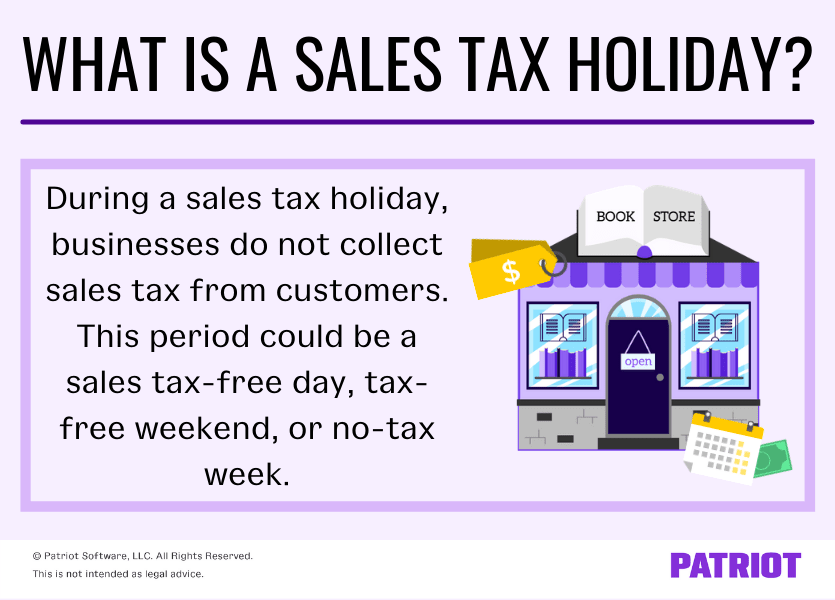 what a sales tax holiday includes for small businesses