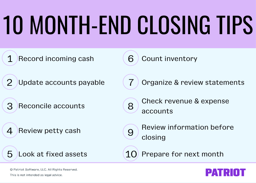 10 month-end closing tips