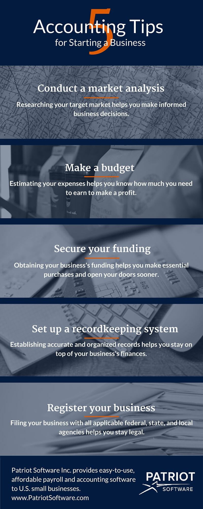 5 Accounting Tips For Starting a Business Infographic