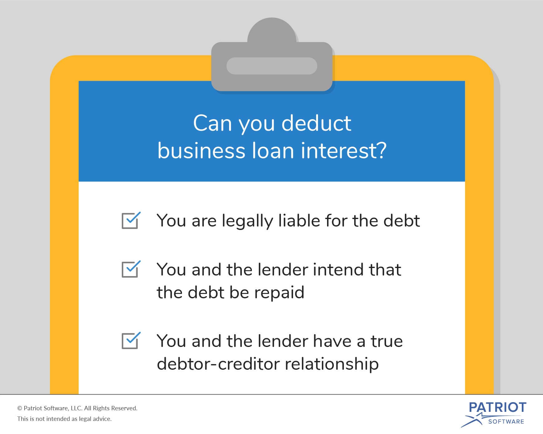 Business loan interest tax deduction