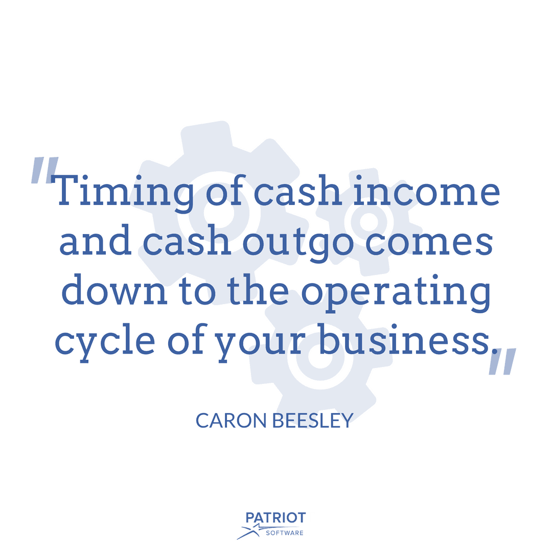 Small business cash flow involves closely monitoring your operating cycle.