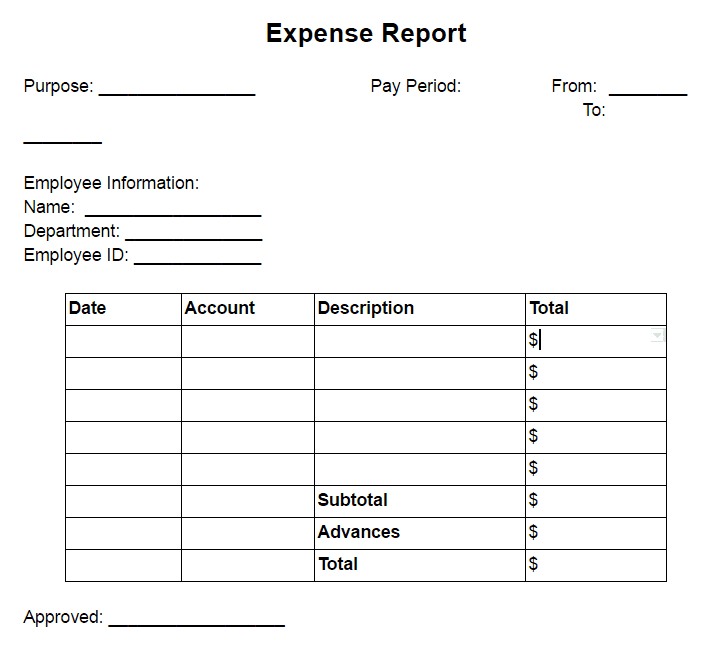 expense report