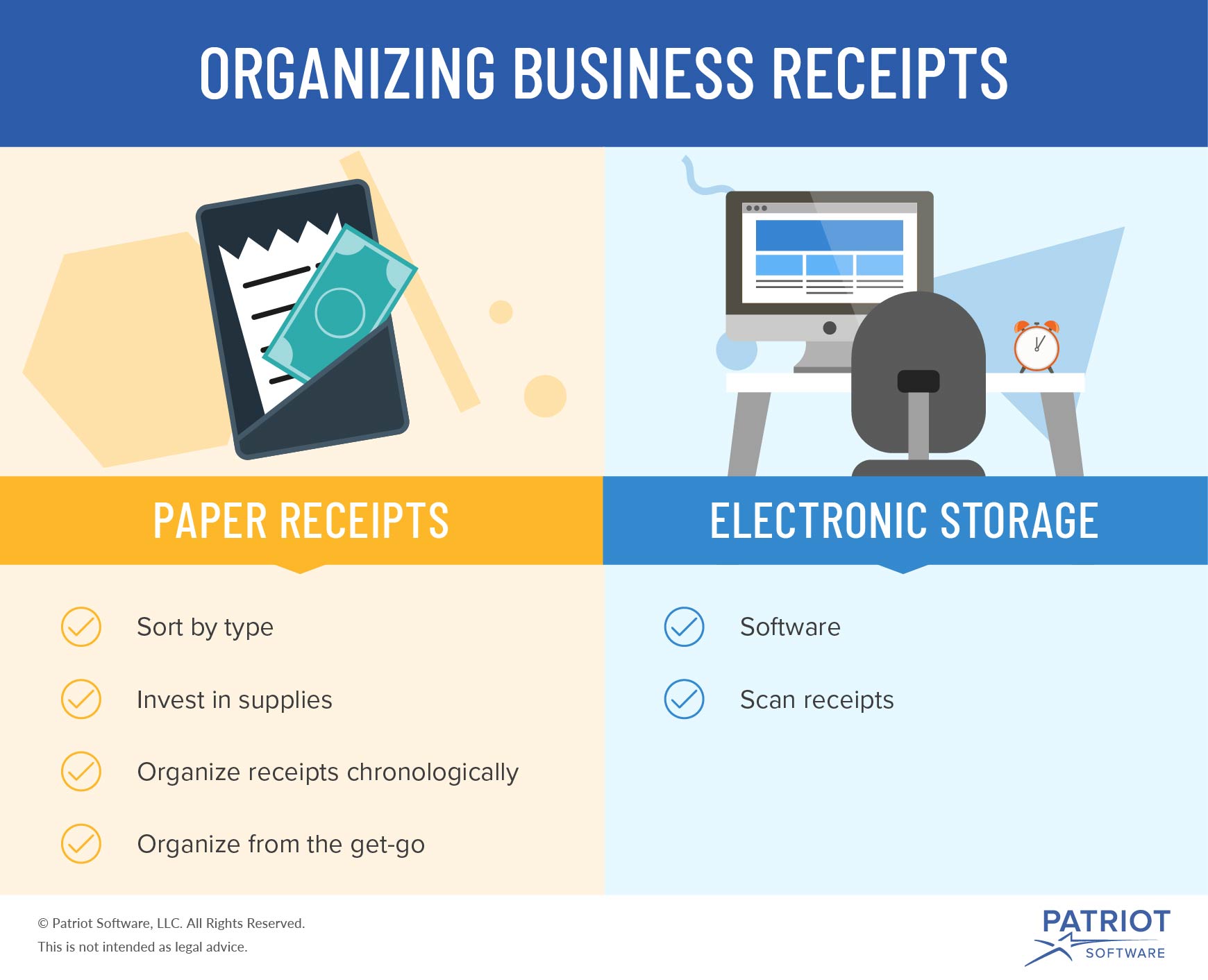 how to organize business receipts