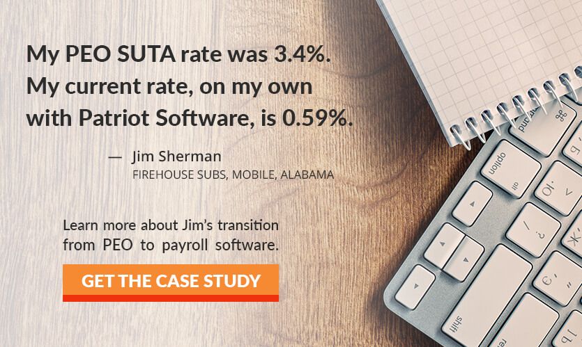 Quote from small business owner about reducing their SUTA tax rate with payroll software. 