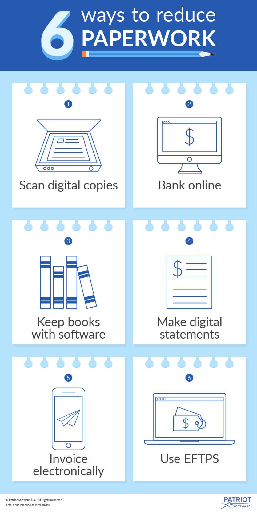 Create a paperless office with these six steps.