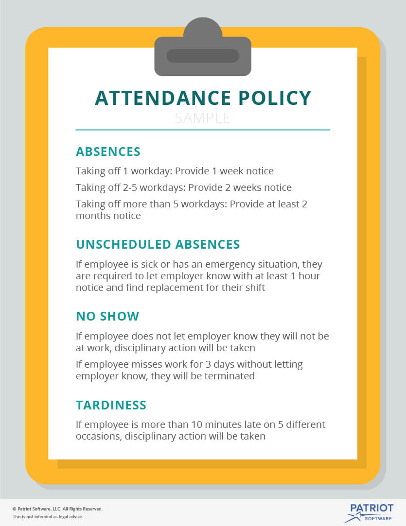Small business attendance policy