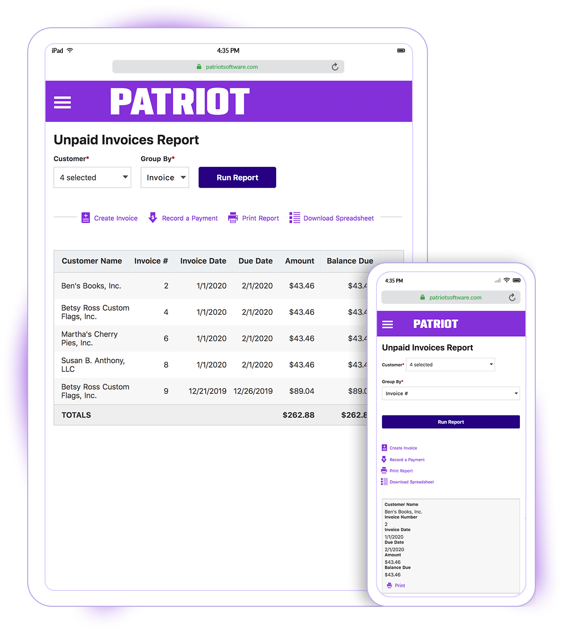 Unpaid Customer Invoices Report