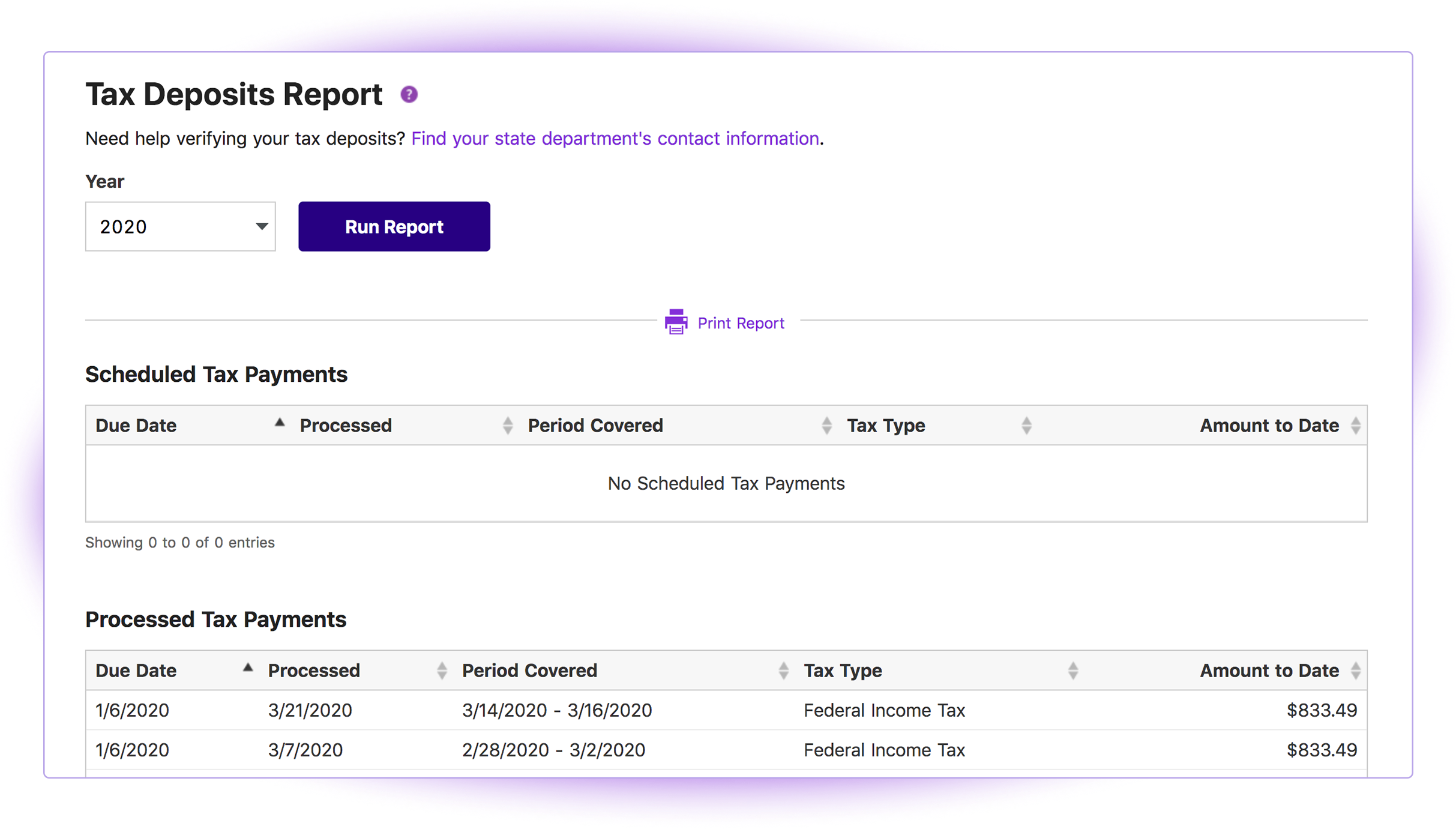 Payroll Report