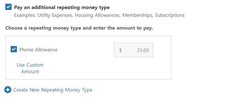 Repeating Dollar Payments in Payroll