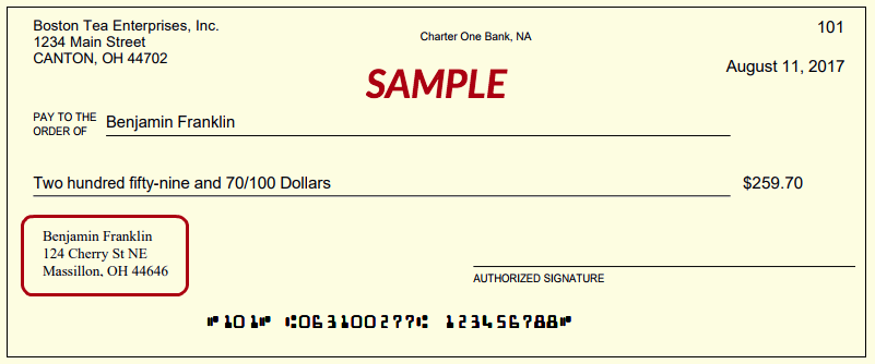 Print Employee Addresses on Paychecks for Mailing