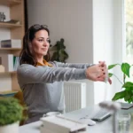 woman cracks her knuckles as she prepares to go on her computer