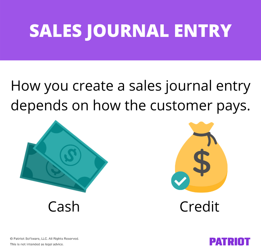 sales journal entry description