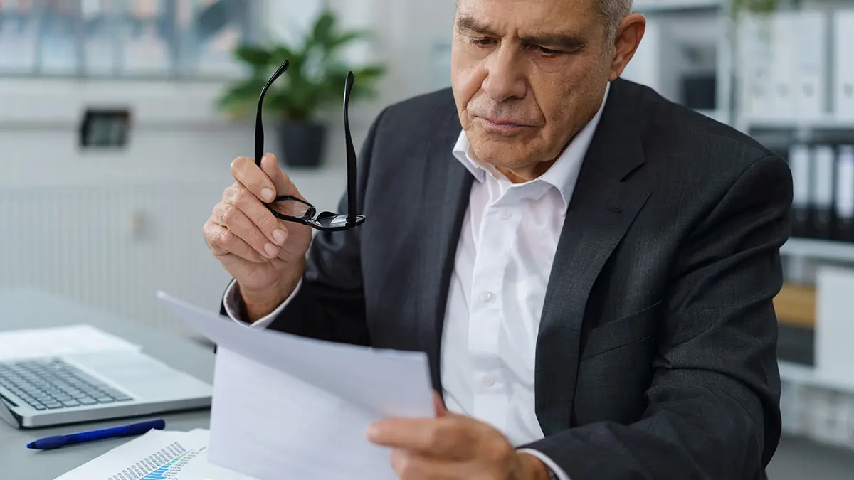 Man reviewing private letter ruling.