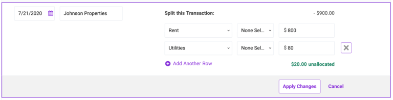 split bank transaction