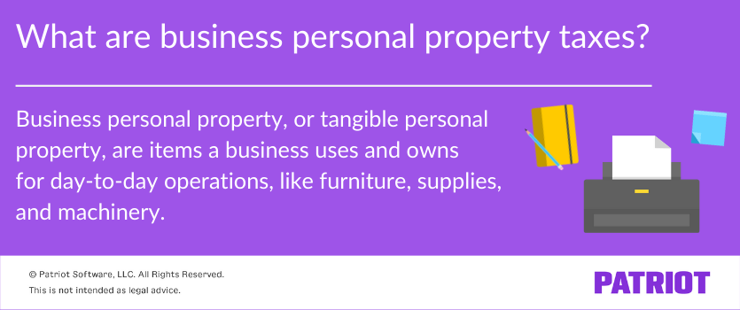definition of business personal property taxes