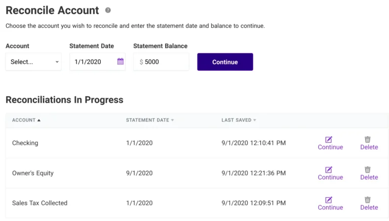 example of account reconciliation for liability and equity accounts