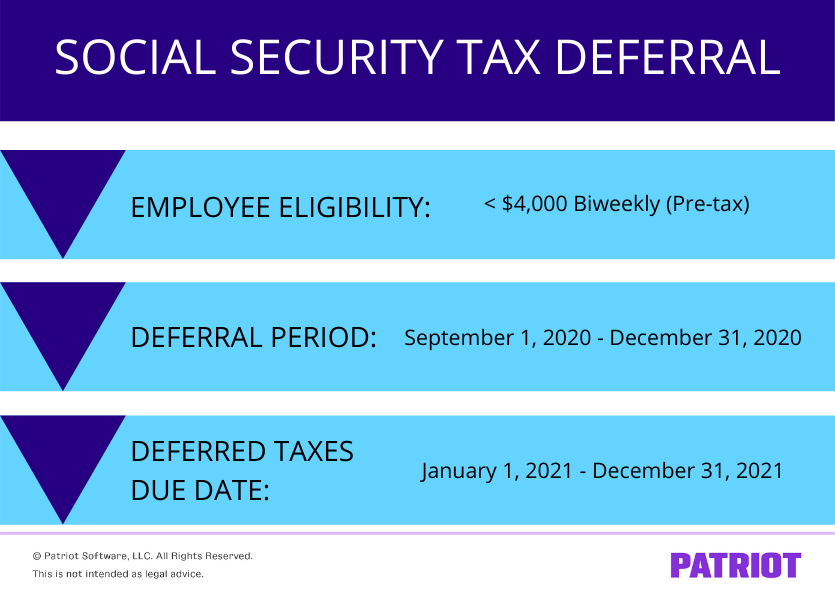 Payroll Tax Deferral Eligibility 