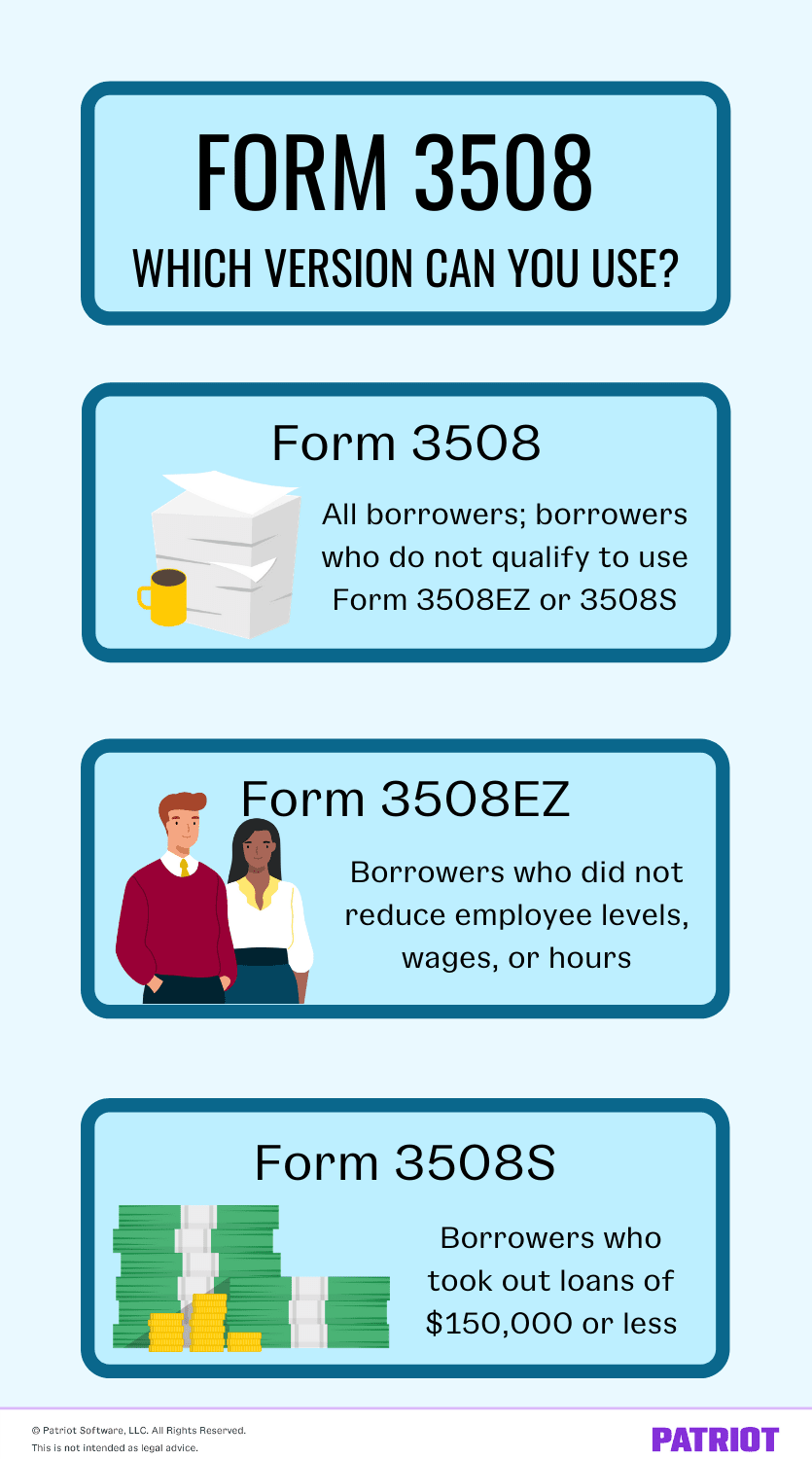 form 3508 and which version you can use for loan forgiveness