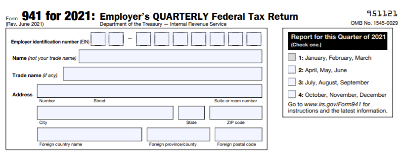 part 1 IRS Form 941