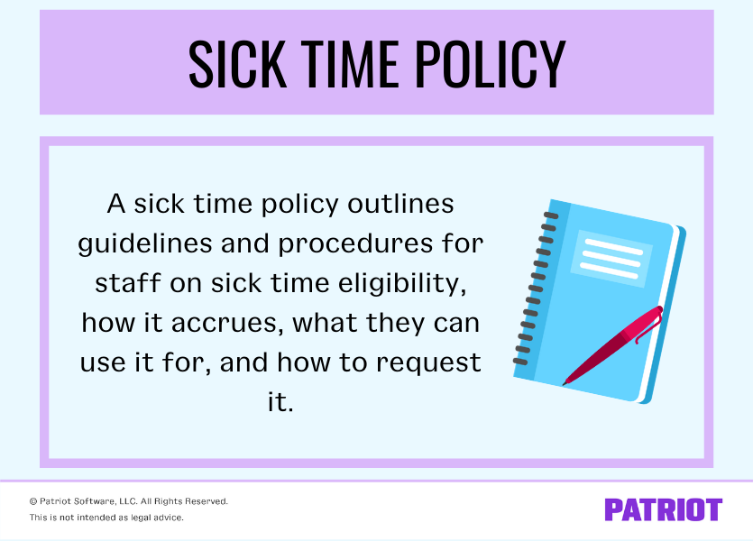 what is included in a sick time policy