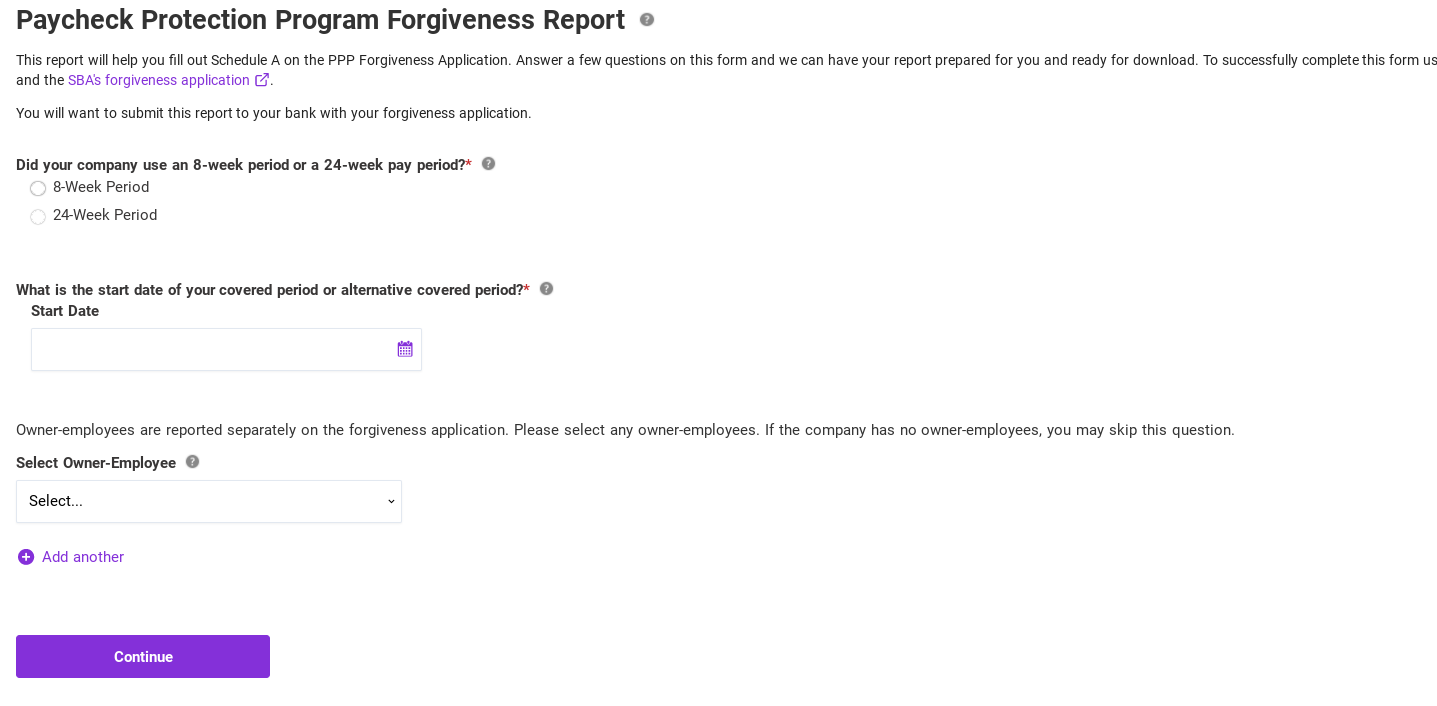PPP Forgiveness Report