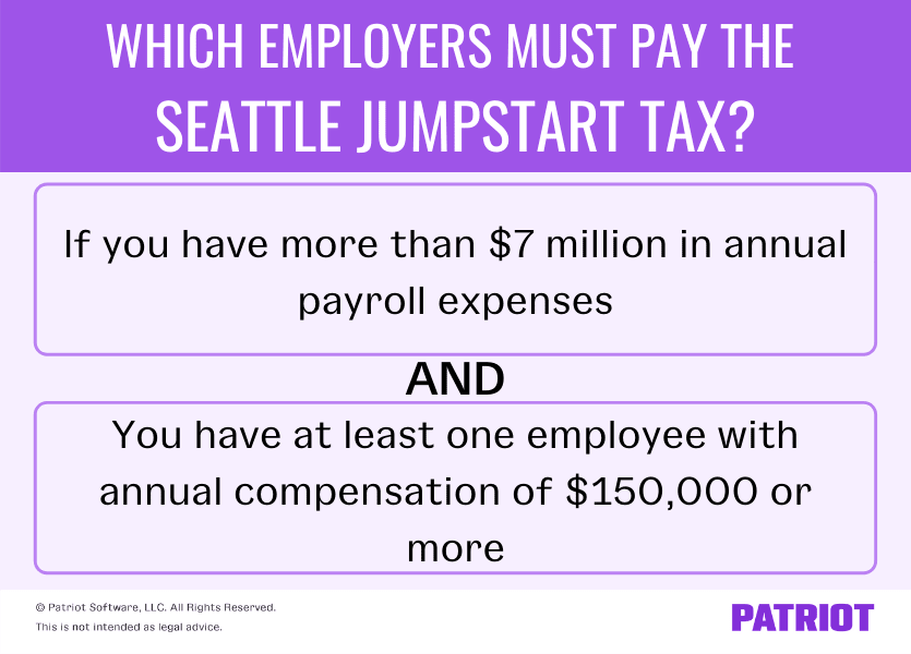 employers who are responsible for paying the new Seattle JumpStart tax