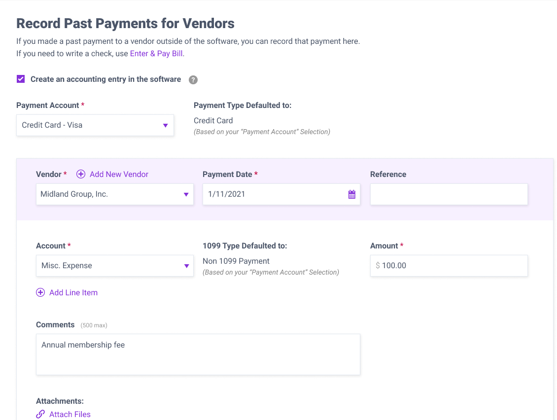 Recording Past Payment Improvements