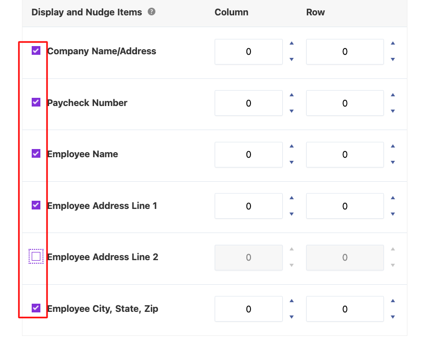 Additional information you can add on paychecks in Patriot's payroll software.